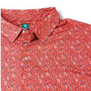 Pro Tour Coolplay Golf Polo 3XLT Big & Tall Seashell Print Coral NWT UPF 50